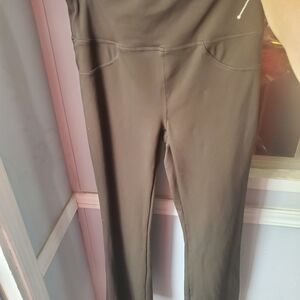 Olive Green High-Waisted Leggings